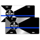 Auto License Tag Wichita City Flag with Blue Line