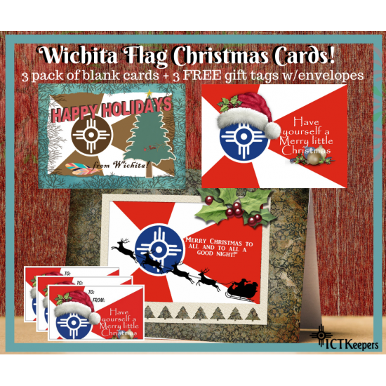 Pack of Wichita Flag Christmas Cards