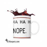 Ceramic Funny Coffee Mug Ha Ha NOPE