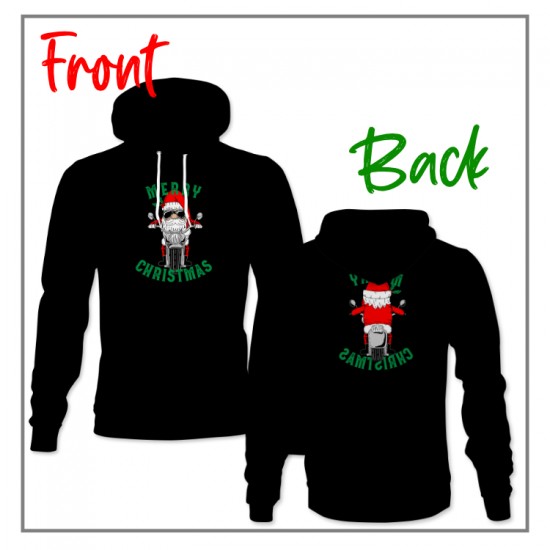 Santa Biker Christmas T-Shirt or Hoodie