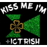 Kiss Me I'm ICTRISH Black Wichita Flag T-Shirt