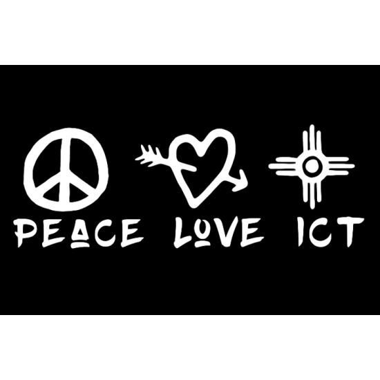 Peace Love ICT Decal