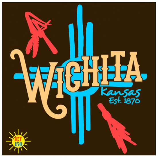 Wichita 150th Anniversary T-Shirt Chocolate