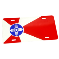 Auto License Tag Wichita Flag