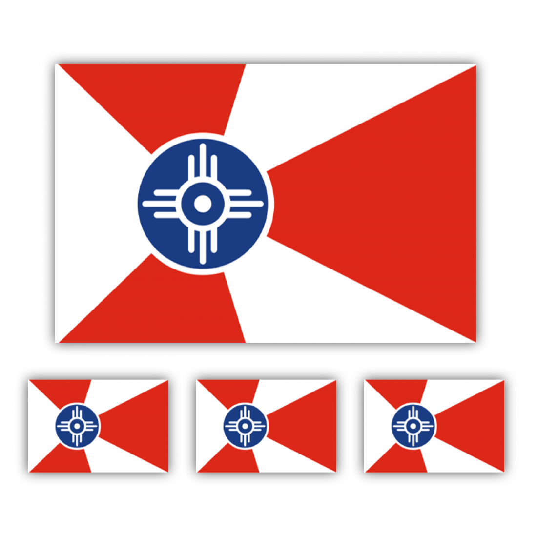 Wichita Flag Decal Set of 4Decal Wichita Flag Decal Set of 45.00