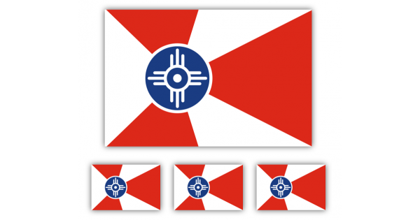 Wichita Flag Decal Set of 4-Decal Wichita Flag Decal Set of 4-$5.00