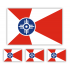 Wichita Flag Decal Set of 4